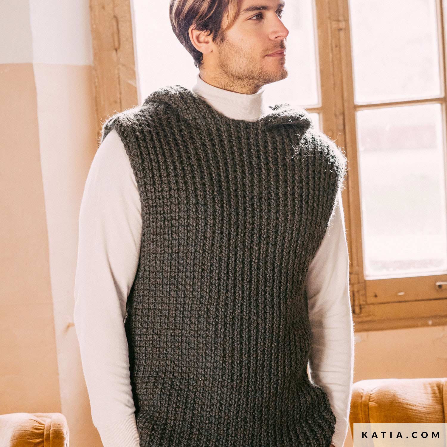 Gilet Homme Automne Hiver modeles patrons Katia
