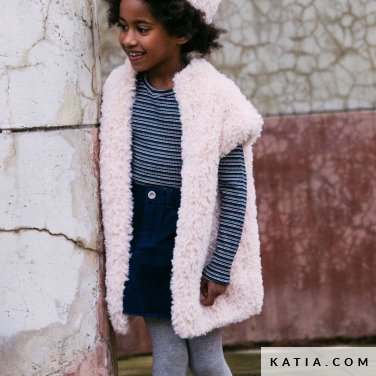 pattern knit crochet kids vest autumn winter katia 6141 23 p