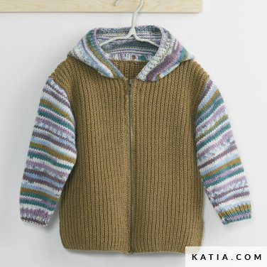 pattern knit crochet baby jacket autumn winter katia 6181 40 p