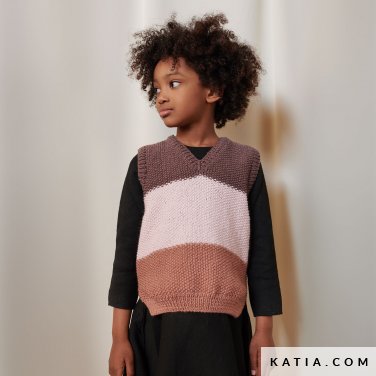 patron tejer punto ganchillo ninos chaleco otono invierno katia 6182 22 p