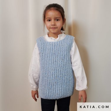 patron tejer punto ganchillo ninos chaleco otono invierno katia 6182 25 p