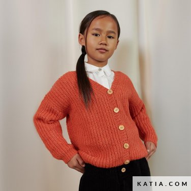 patron tejer punto ganchillo ninos chaqueta otono invierno katia 6182 13 p