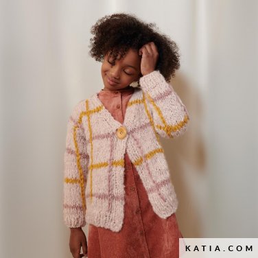 patron tejer punto ganchillo ninos chaqueta otono invierno katia 6182 3 p