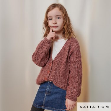 patron tejer punto ganchillo ninos chaqueta otono invierno katia 6182 8 p