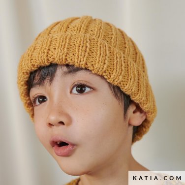 patron tejer punto ganchillo ninos gorro otono invierno katia 6182 11 p