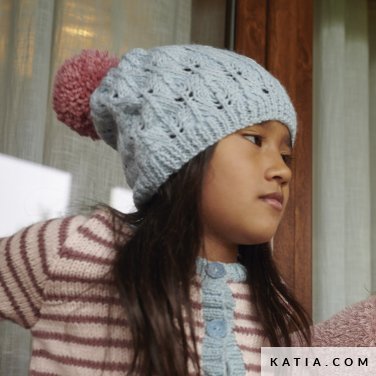 patron tejer punto ganchillo ninos gorro otono invierno katia 6182 18 p