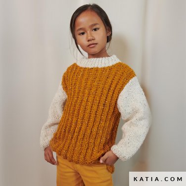 patron tejer punto ganchillo ninos jersey otono invierno katia 6182 10 p