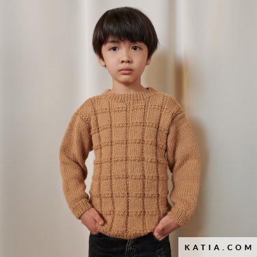patron tejer punto ganchillo ninos jersey otono invierno katia 6182 4 p