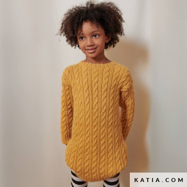 patron tejer punto ganchillo ninos vestido otono invierno katia 6182 5 p