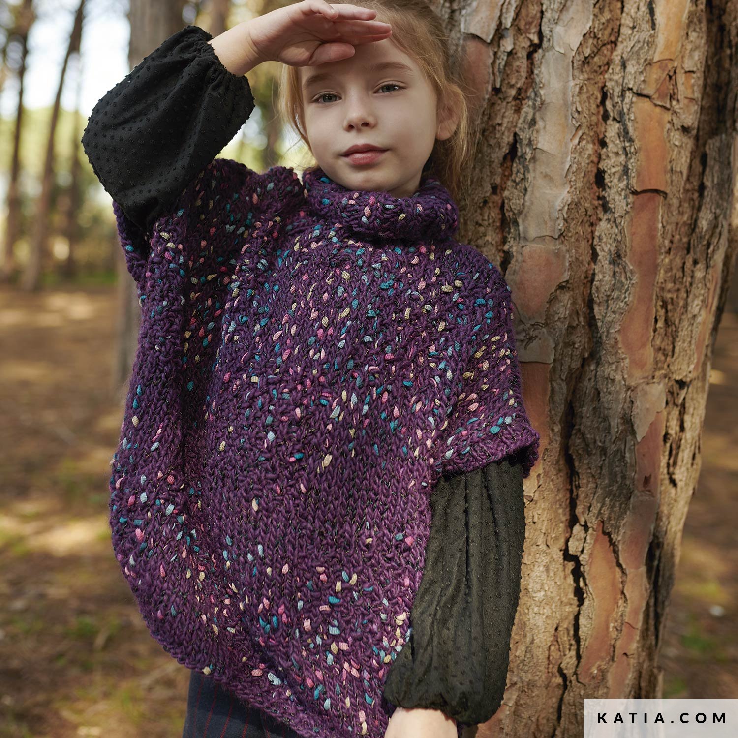 patroon breien haken kinderen poncho herfst winter katia 6182 31 03 g