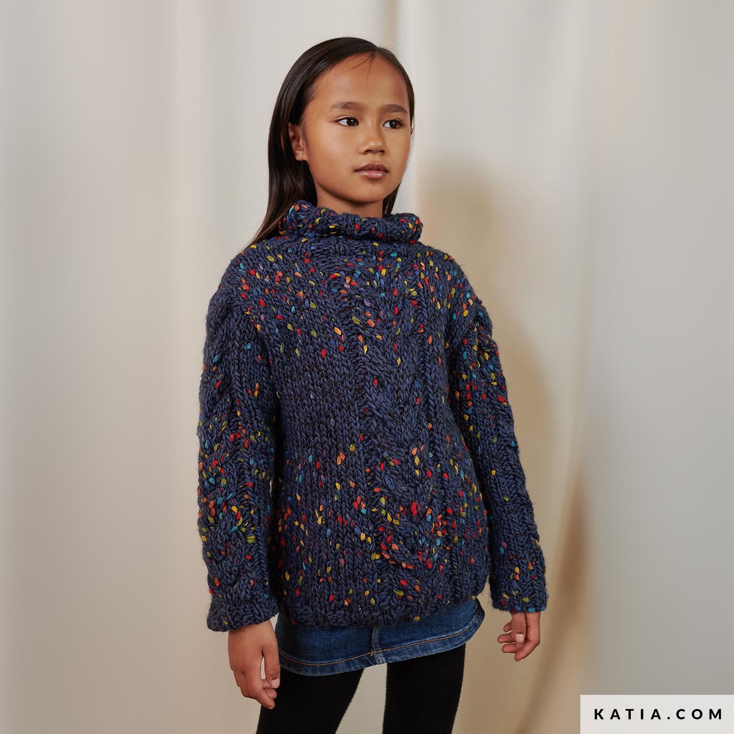 patroon breien haken kinderen trui herfst winter katia 6182 30 g