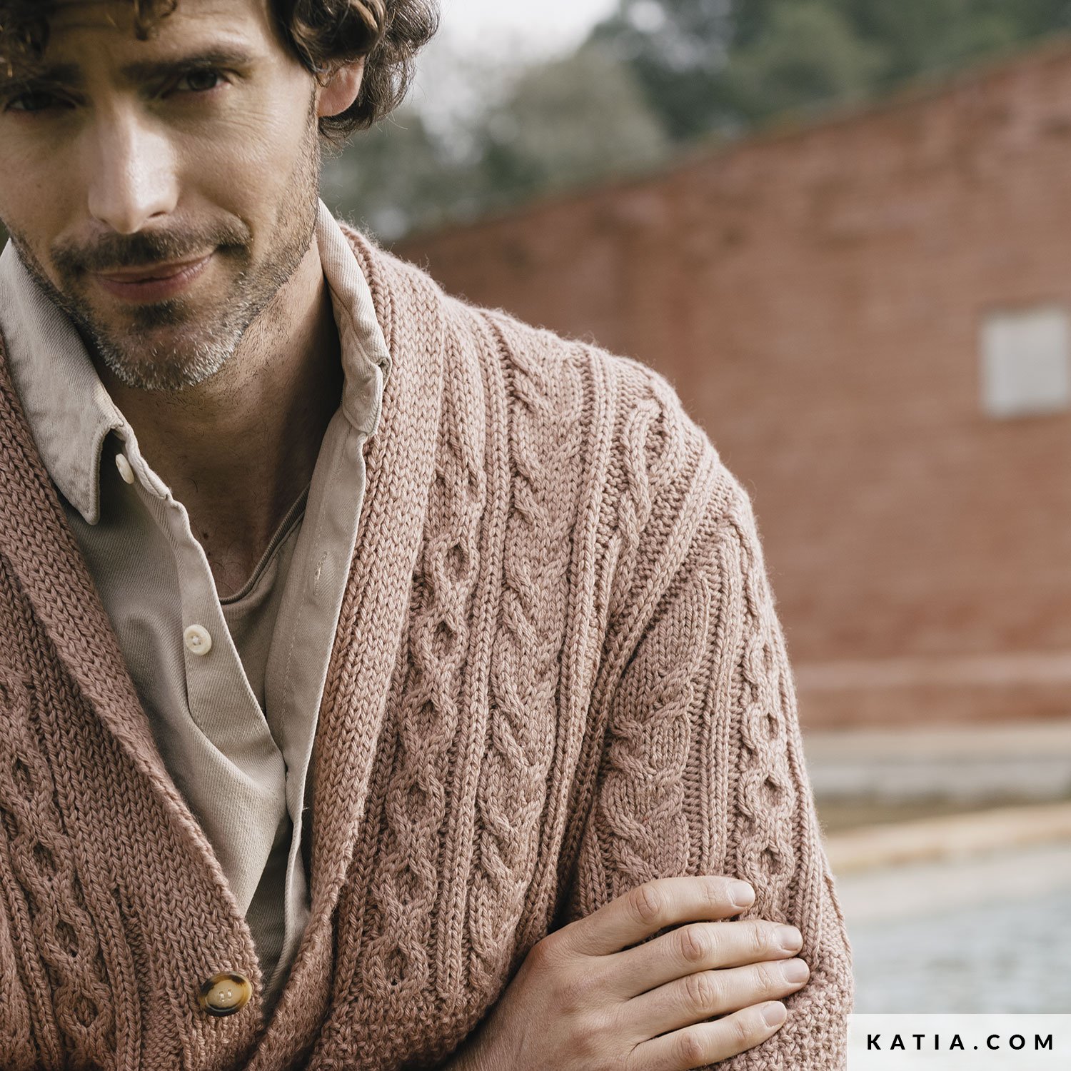 Roobeety Herren Strickjacke Norwegermuster - Cardigan Mit Schalkragen