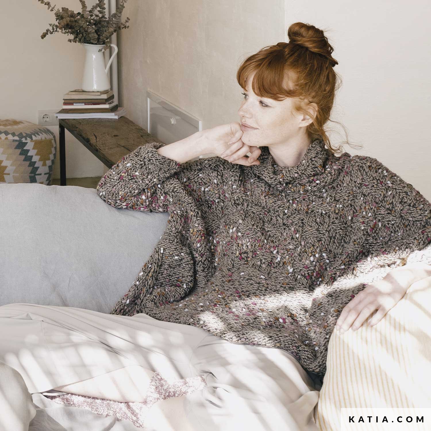 Pull Col Roulé Femme Oversize En Tricot Chaud – Plusieurs