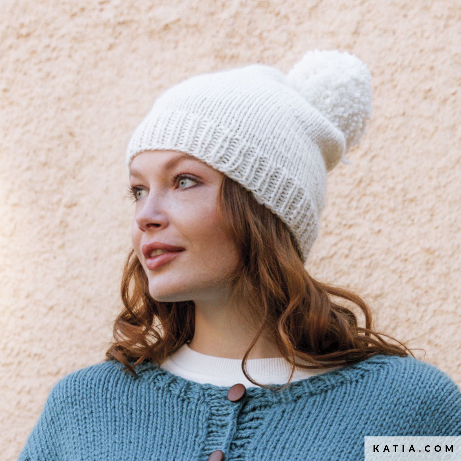 gorro blanco tejido a crochet