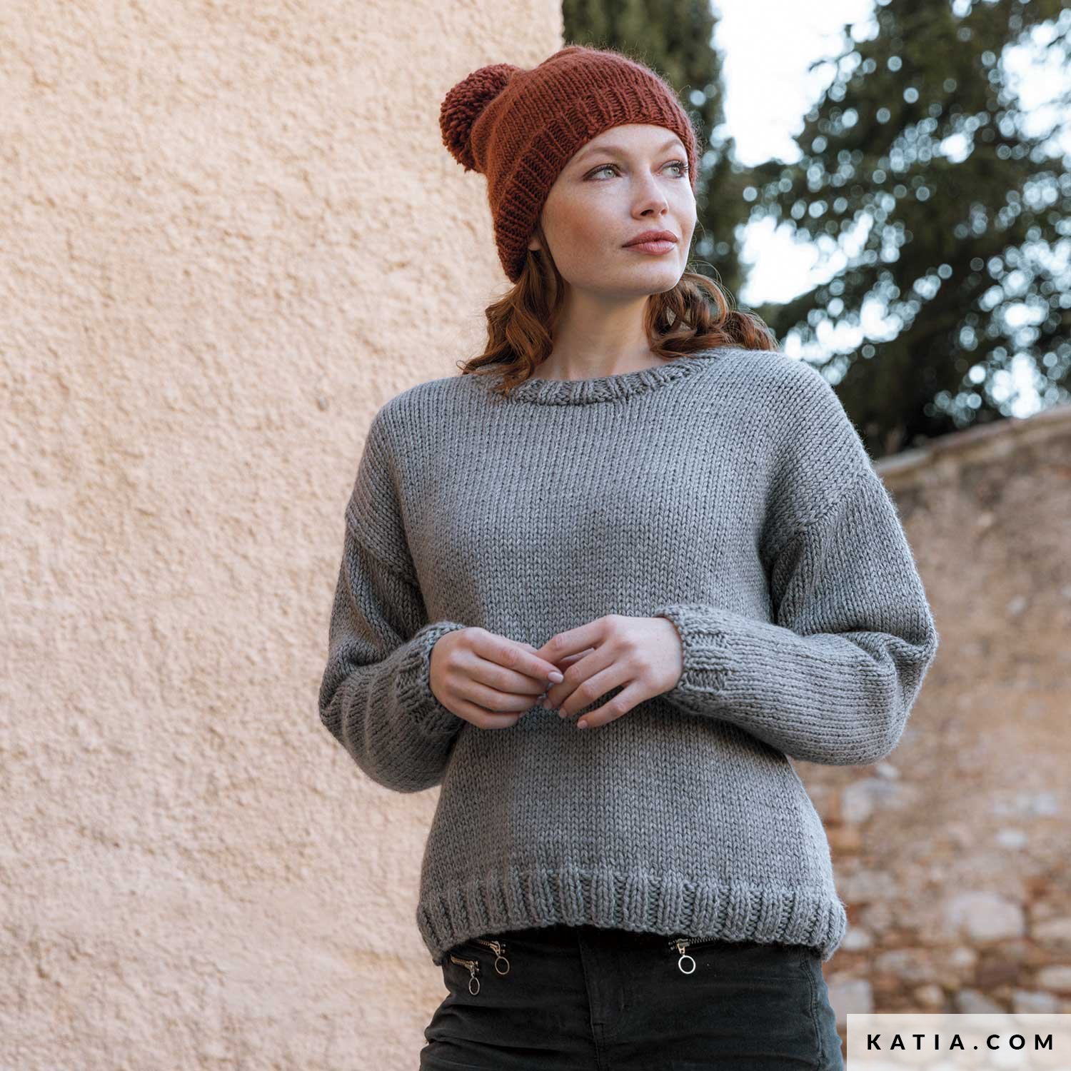 Maglione Donna GRECERELLE Autunno Inverno 2024 – Girocollo, Maniche Lunghe, Spalla Goccia, Bordi Arrotolati, Morbido