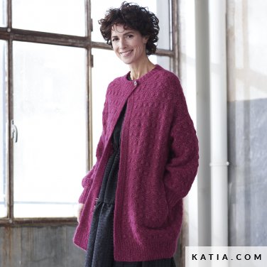 patroon breien haken dames jas herfst winter katia 6185 24 p