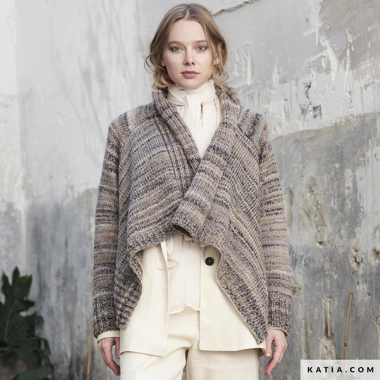 patroon breien haken dames jas herfst winter katia 6185 47 g