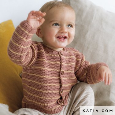 patroon breien haken baby jas herfst winter katia 6186 3 p