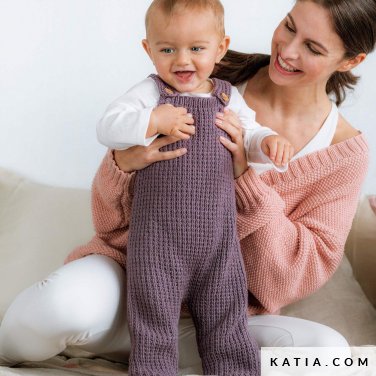 patroon breien haken baby kruippakje herfst winter katia 6186 8 p