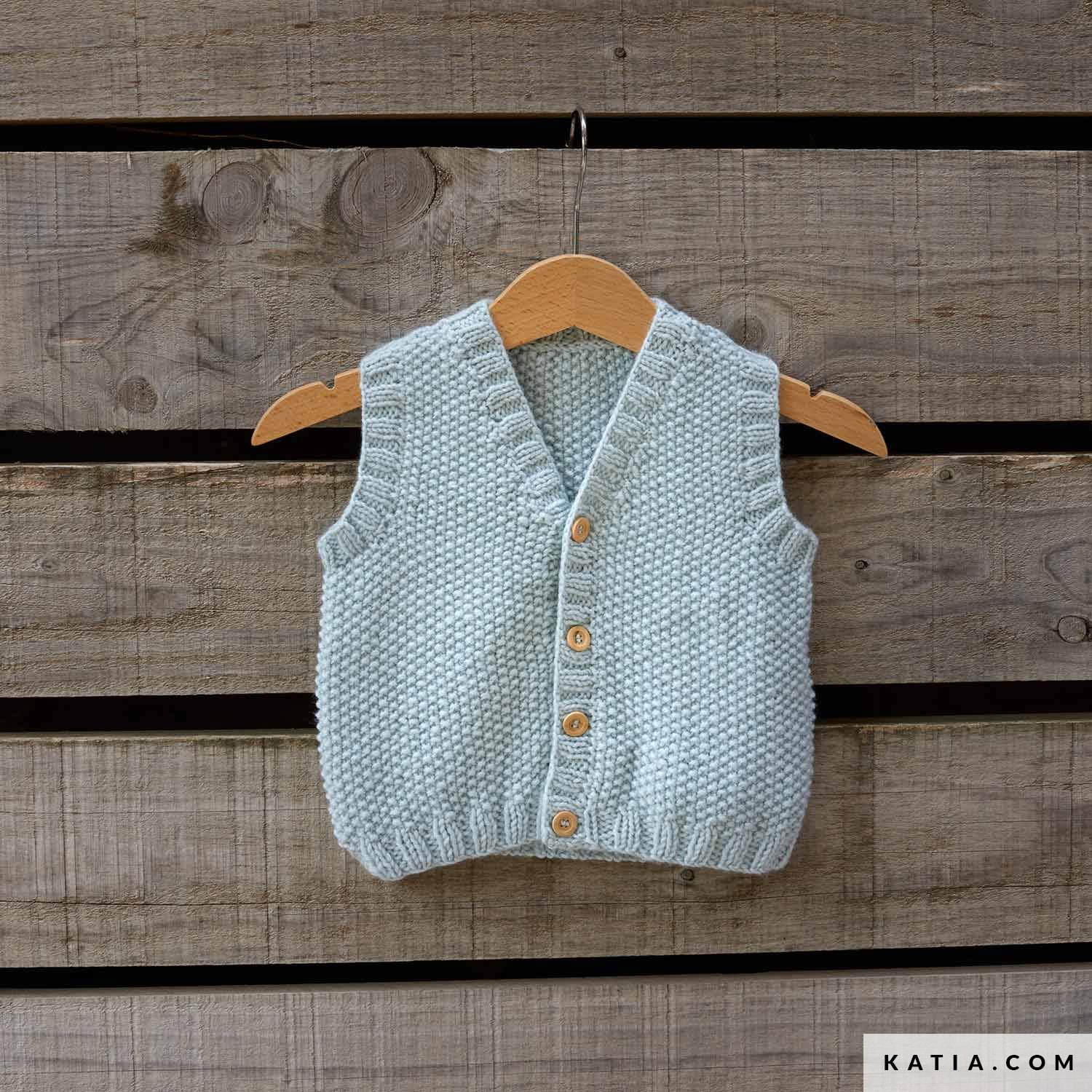 Gilet - Layette - Printemps / Été - modèles u0026 patrons | Katia.com