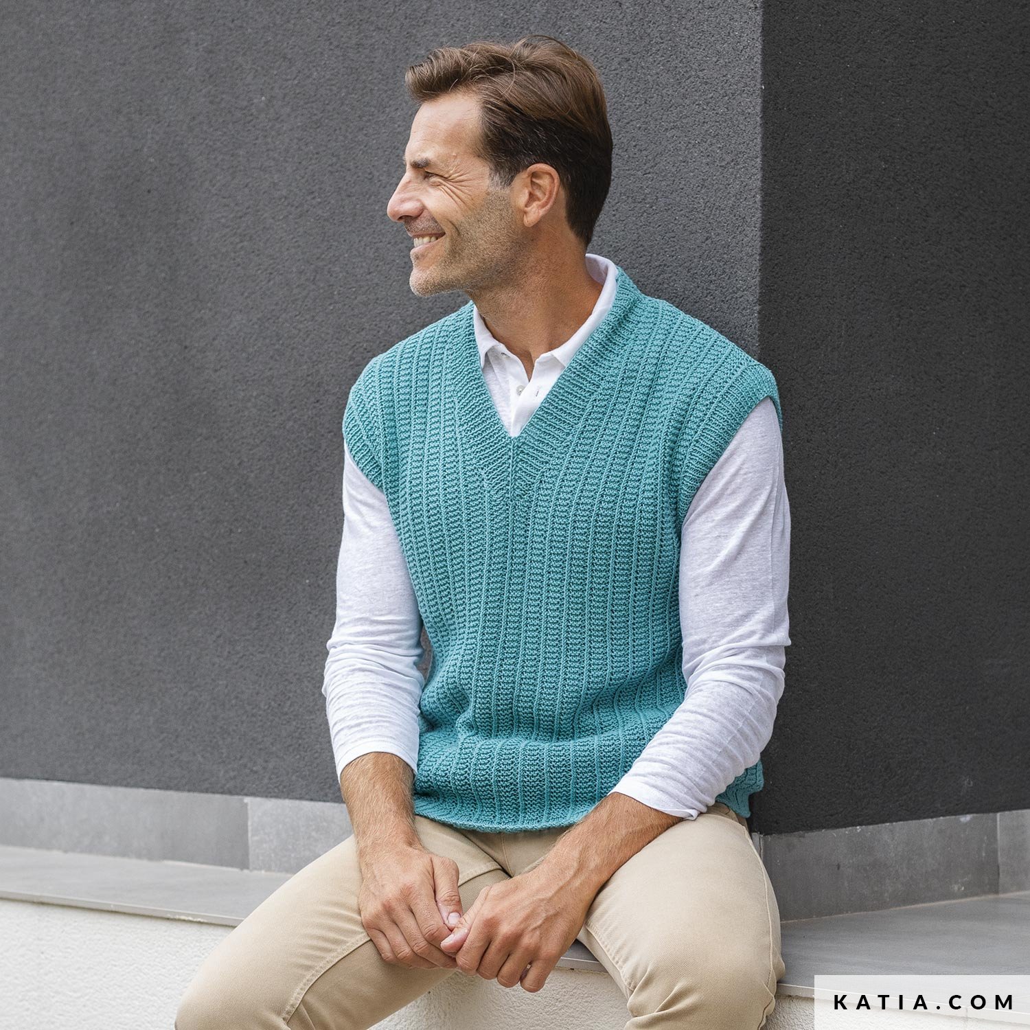 gilet turquoise homme