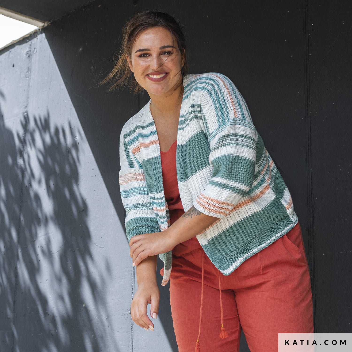Damesmode casual effen kleur driekwart mouw vest korte kleine jas dubbele rij knopen hoge hals, Blauw, S