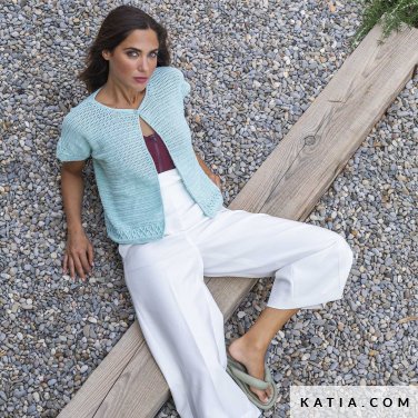 patroon breien haken dames jas lente zomer katia 6197 23 p