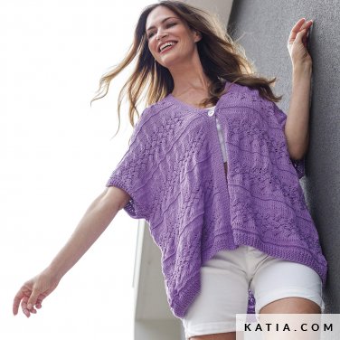 patroon breien haken dames jas lente zomer katia 6197 39 p