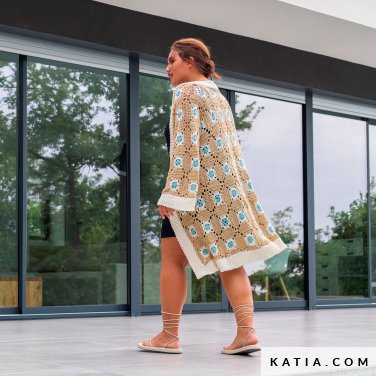 patroon breien haken dames jas lente zomer katia 6197 54 p