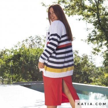 patroon breien haken dames trui lente zomer katia 6197 11 p