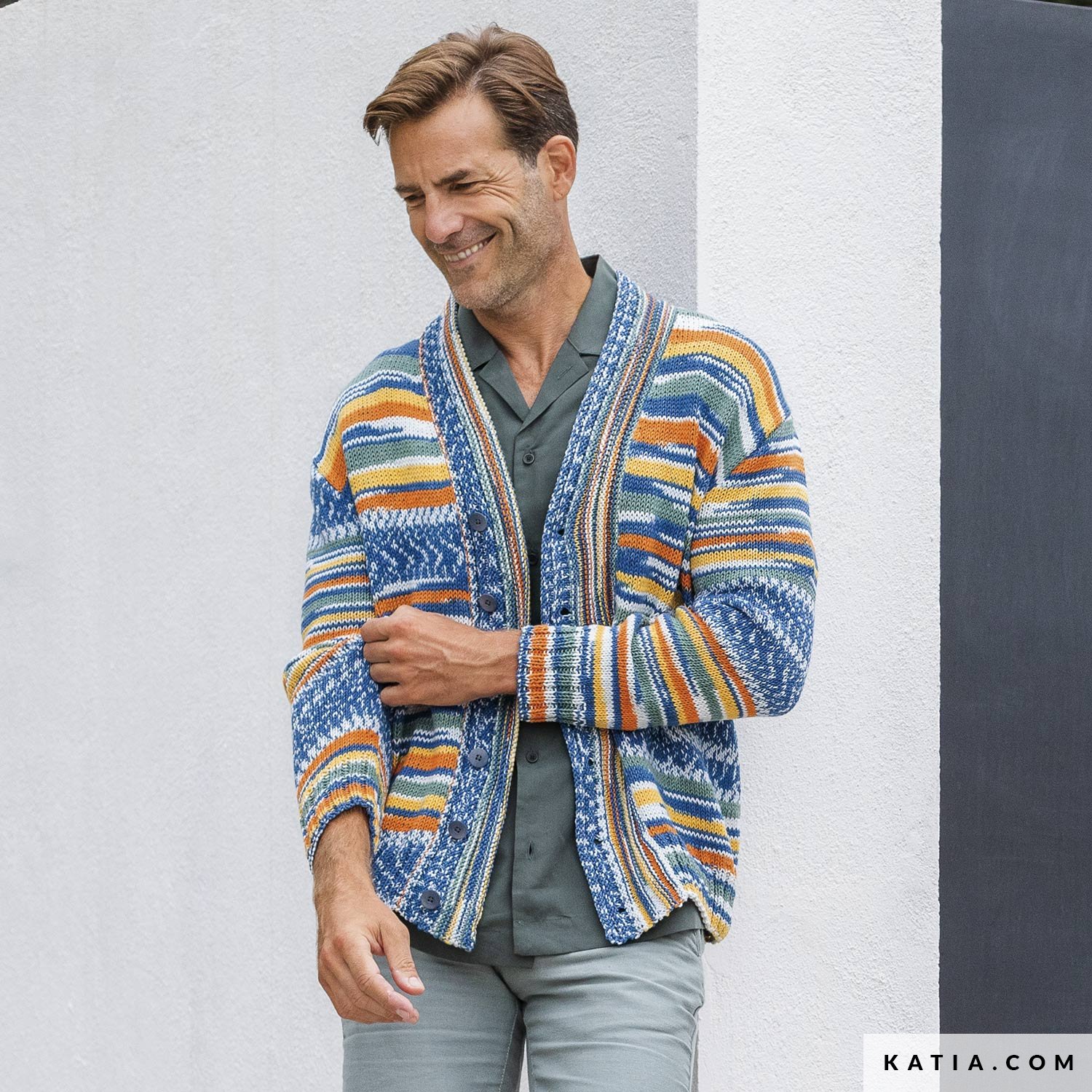 Ameri RUG PATTERN KNIT JACKET マスタード FREE Ameri RUG PATTERN KNIT JACKET マスタード FREE