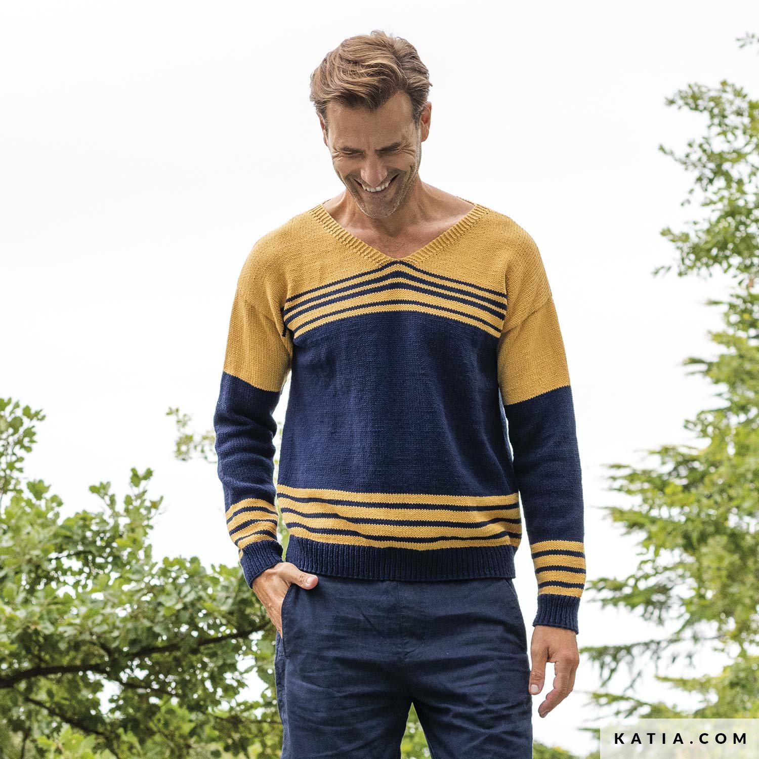 Sweater Man Spring Summer models patterns Katia