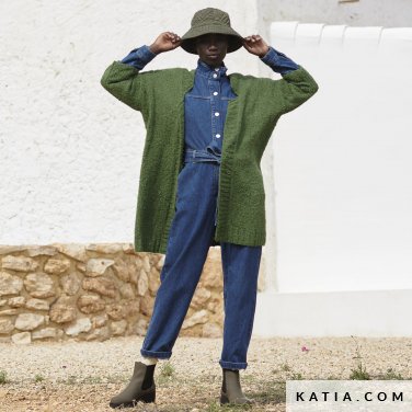 patron tejer punto ganchillo mujer chaqueta primavera verano katia 6198 23 p