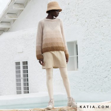 patron tejer punto ganchillo mujer jersey primavera verano katia 6198 31 p