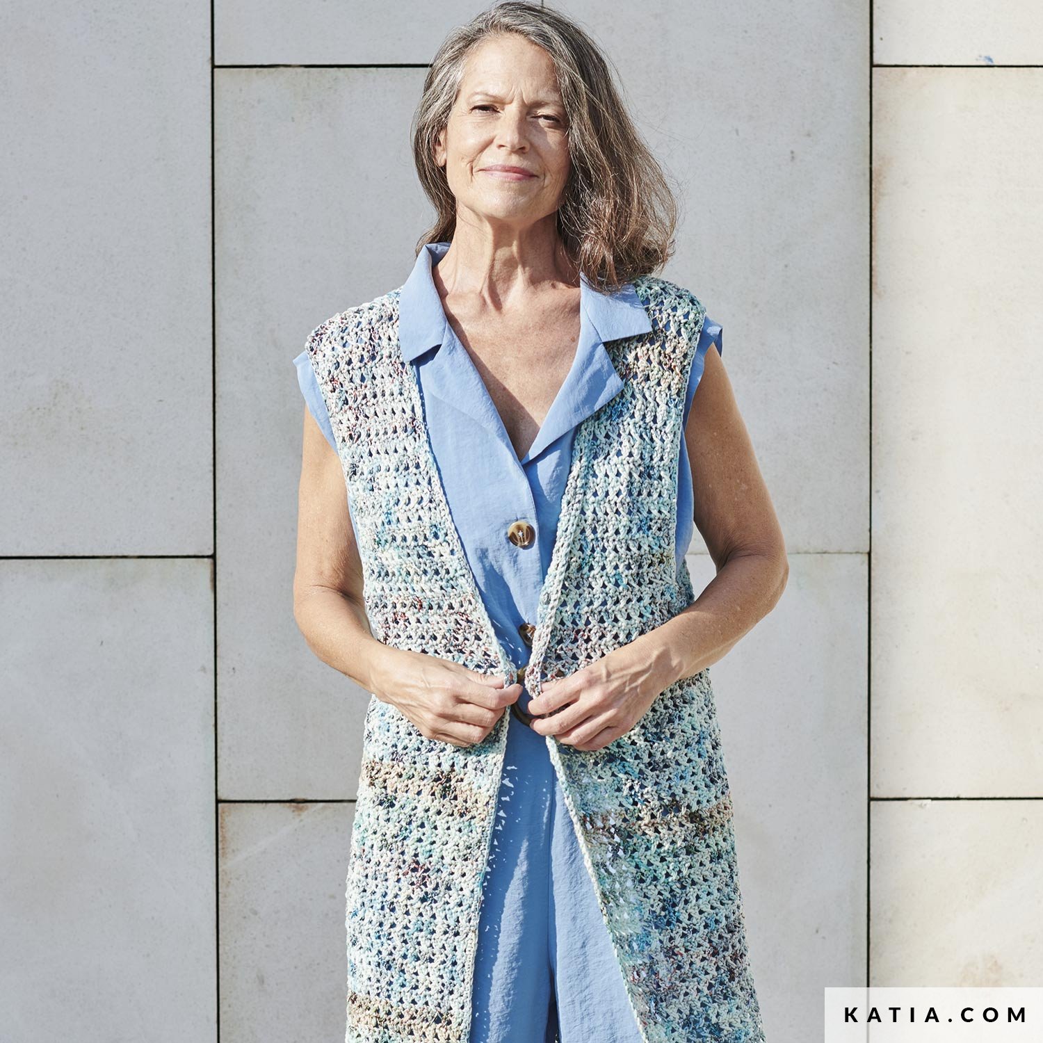 Chaleco Mujer Primavera Verano patrones Katia
