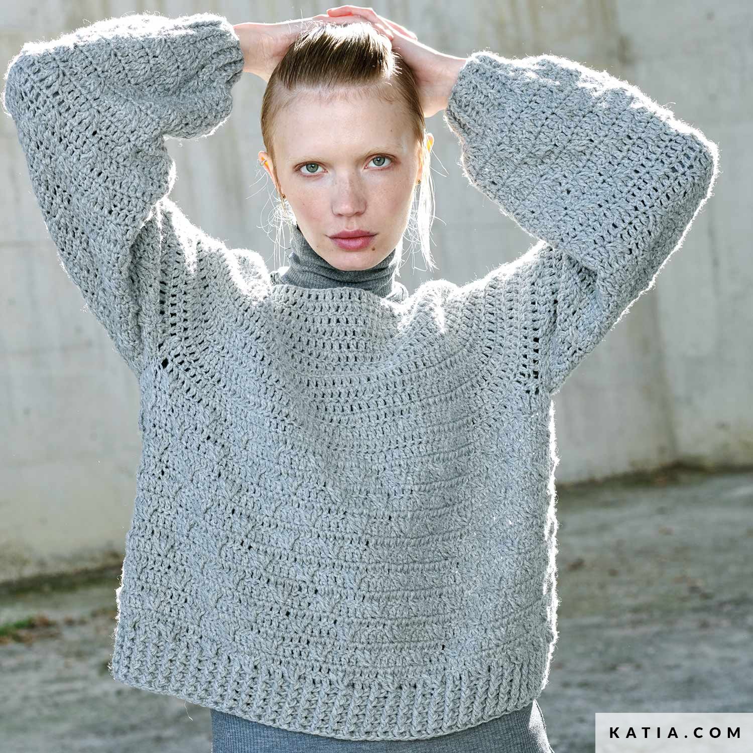 Modele Gratuit Tricot Pull Femme Col Bateau Pull - Femme - Automne / Hiver - modèles & patrons | Katia.com