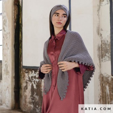 patron tejer punto ganchillo mujer conjunto otono invierno katia 6209 22 p