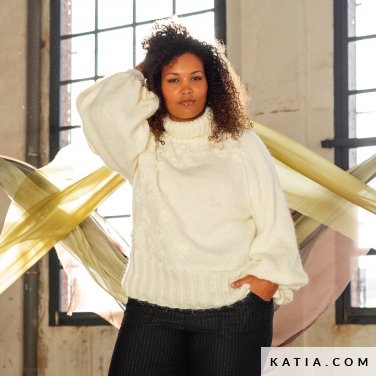 patron tejer punto ganchillo mujer jersey otono invierno katia 6209 5 p