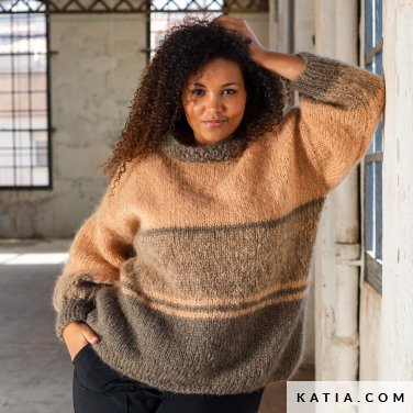 patron tejer punto ganchillo mujer jersey otono invierno katia 6209 9 p