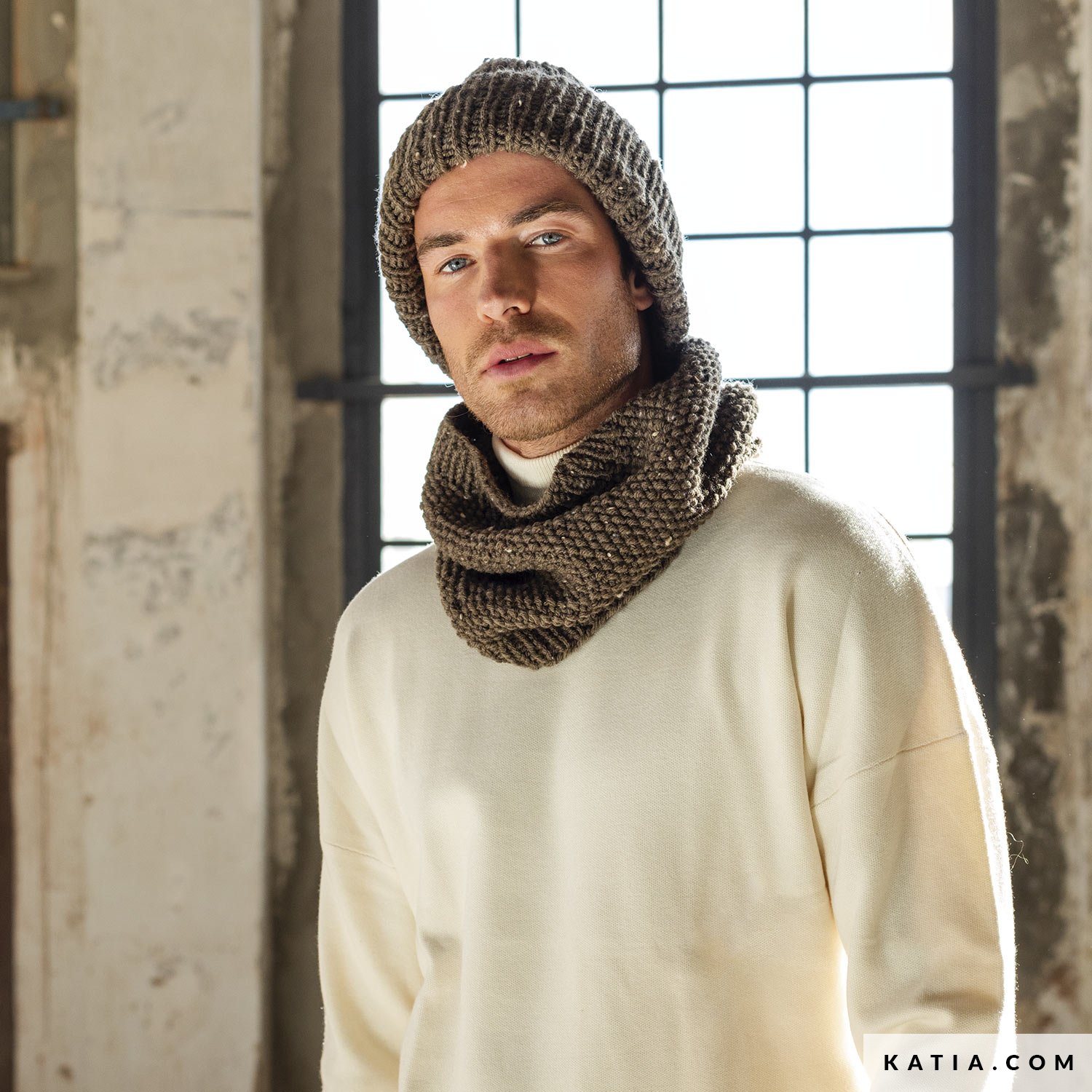 patroon breien haken heren set herfst winter katia 6209 20 g