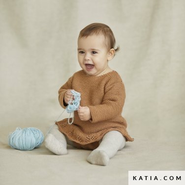 patroon breien haken baby jurk herfst winter katia 6210 21 p