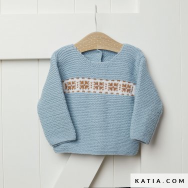 patroon breien haken baby trui herfst winter katia 6210 22 p