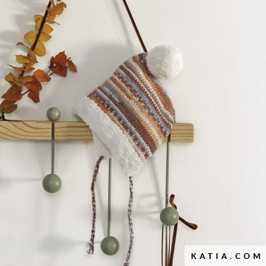 pattern knit crochet baby cap autumn winter katia 6210 29 p