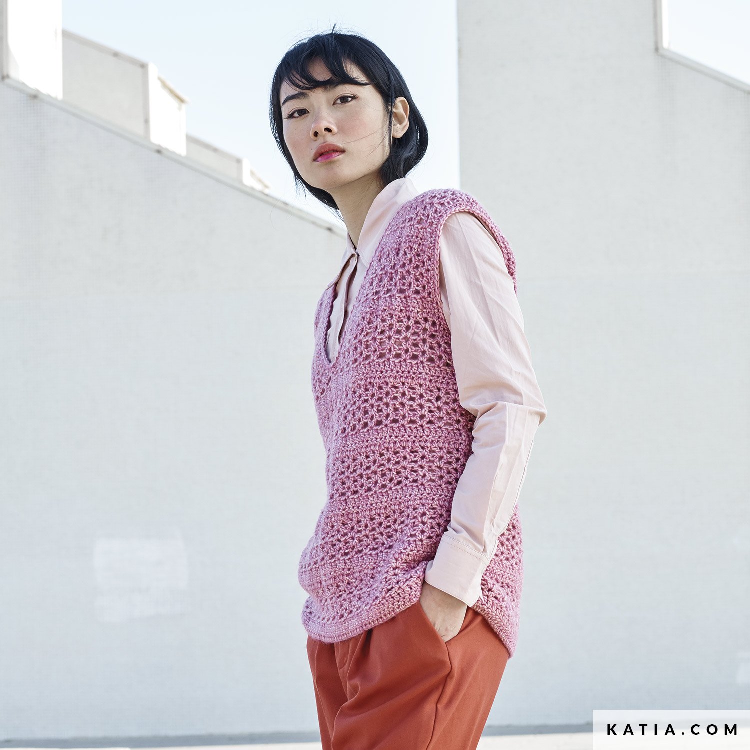 Tricot Debardeur Pull Sans Manche Femme Modele Tricot Patron Gilet