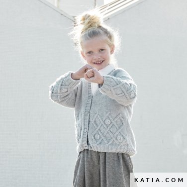 patroon breien haken kinderen jas herfst winter katia 6211 3 p