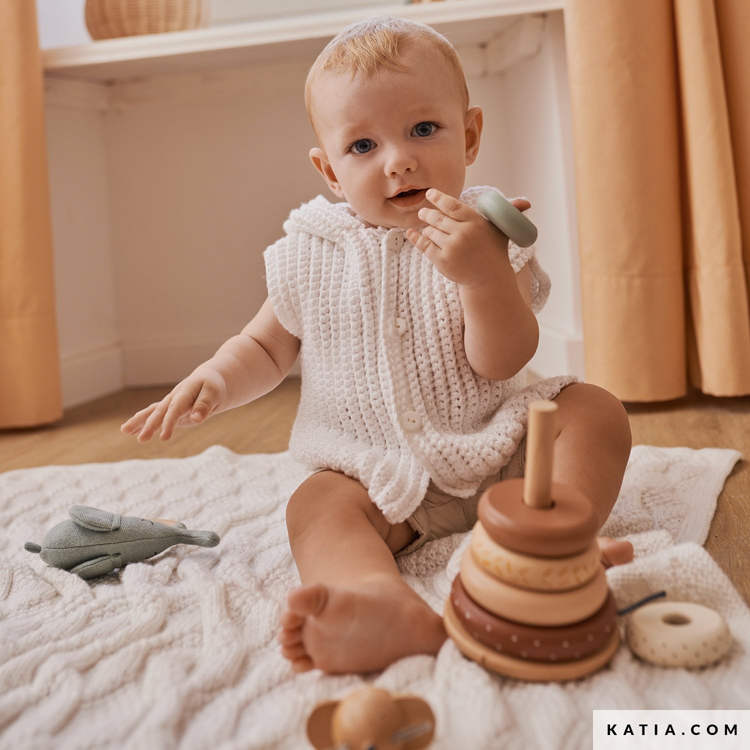 Tissu popeline coton tapis bébé et jeux à coudre