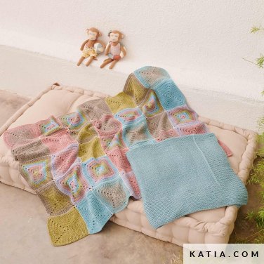 patroon breien haken baby deken lente zomer katia 6219 23 p