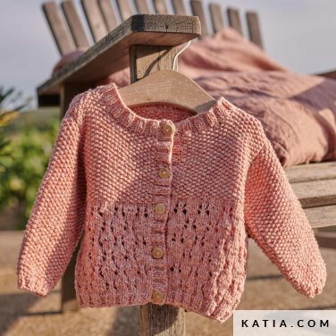 patroon breien haken baby jas lente zomer katia 6219 34 p