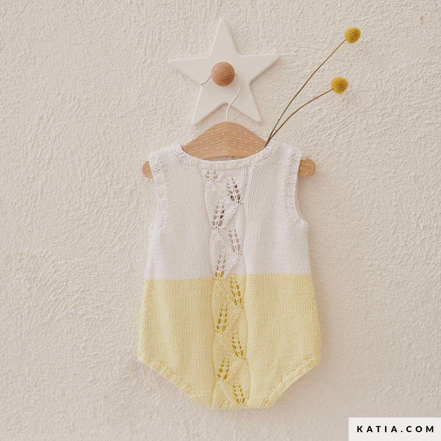 Patroon teekleurig gebreid rompertje Summer Comfort