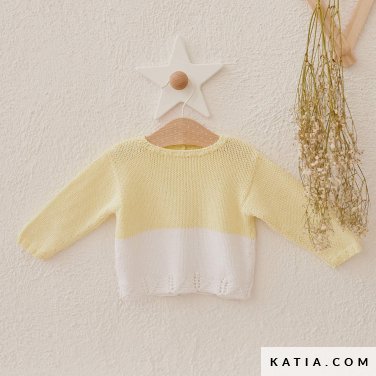 patroon breien haken baby trui lente zomer katia 6219 3 p